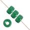 John Bead 9mm Opaque Czech Green Glass Crow Beads, 100ct.